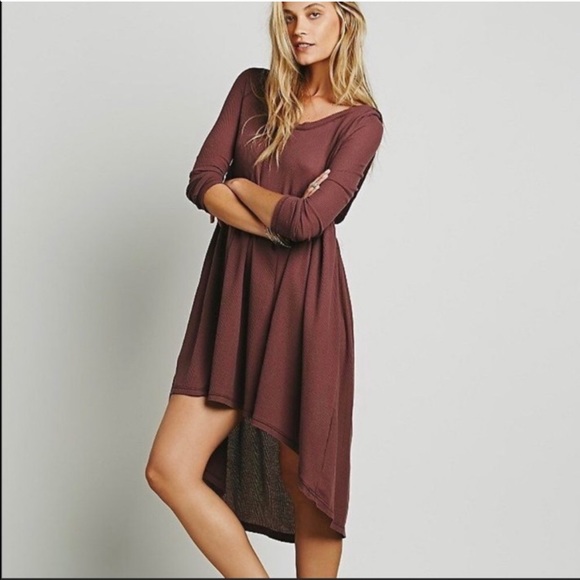 Free People Dresses & Skirts - Free people intimately thermal hoodie HiLo dress M